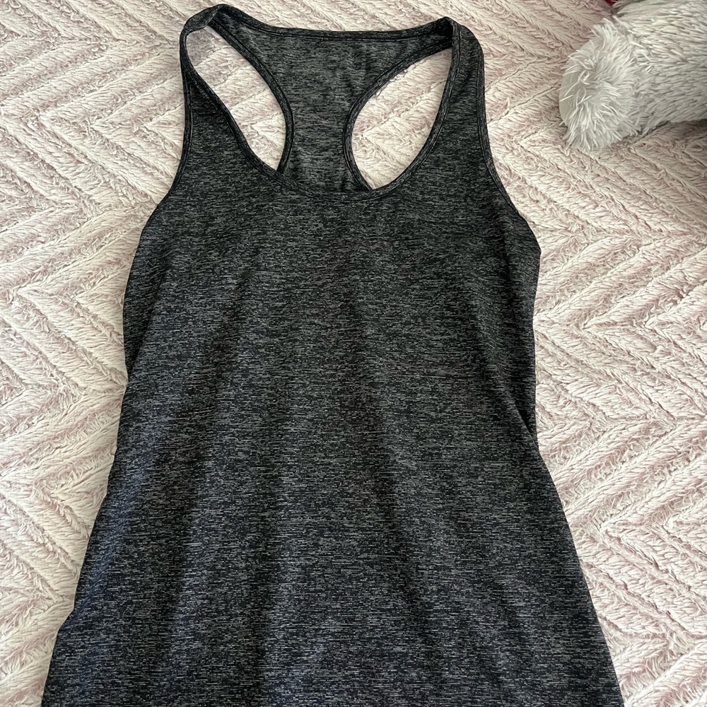 Women's Gray Racerback Tank Top